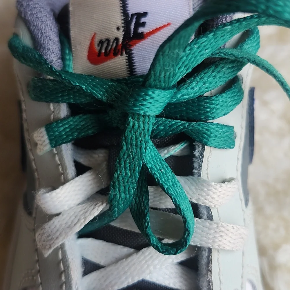 Nike Kids' Casual White & Mint Green Sneakers - Picture 5 of 6